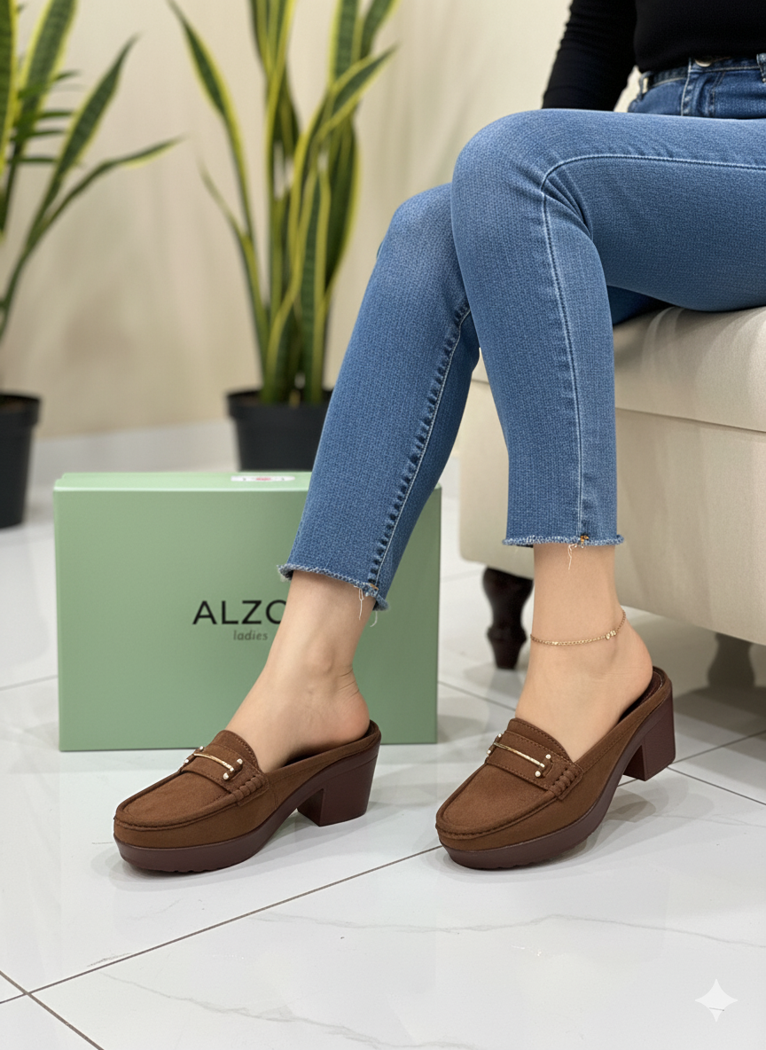 Ladies Casual Moccasins A850085-BRW