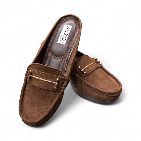 Ladies Casual Moccasins A850085-BRW
