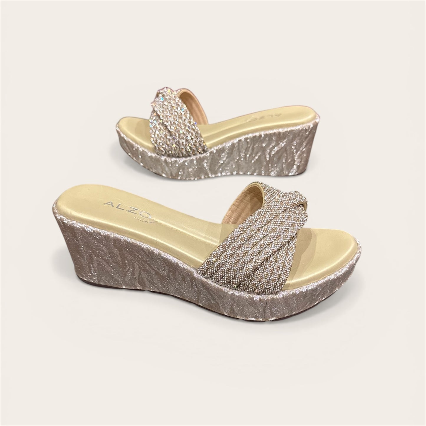 Ladies Fancy Wedge Slipper RX-3545
